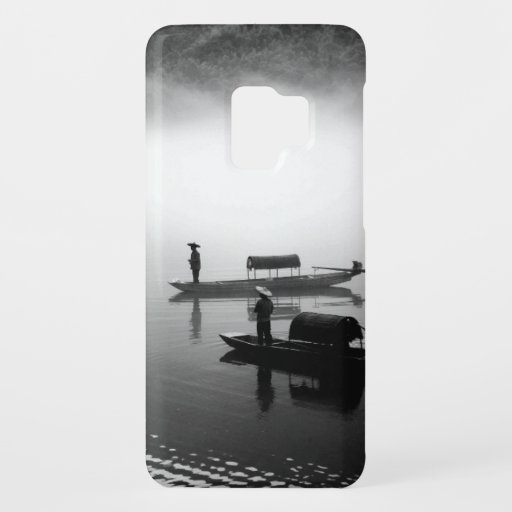 GRAYSCALE PHOTO OF TWO ROW BOATS Case-Mate SAMSUNG GALAXY S9 CASE