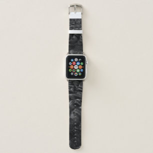 Grayscale photography of sand apple watch band