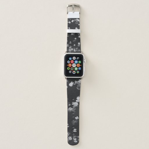 GRAYSCALE PHOTOGRAPHY OF SHOAL OF JELLYFISH APPLE WATCH BAND