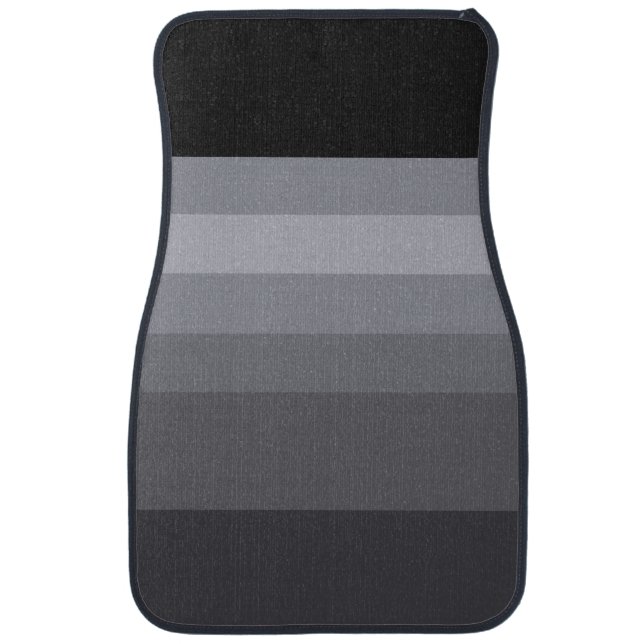 Grayscale Racing Car Floor Mat (Front)