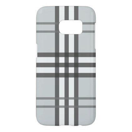 Grayscale Tartan Pattern Samsung Galaxy S7 Case