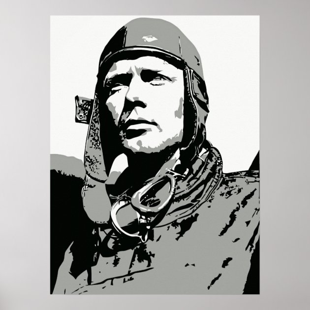 CHARLES LINDBERGH Ravr-POSTER HQ 50x70cm d'une AFFICHE VINTAGE