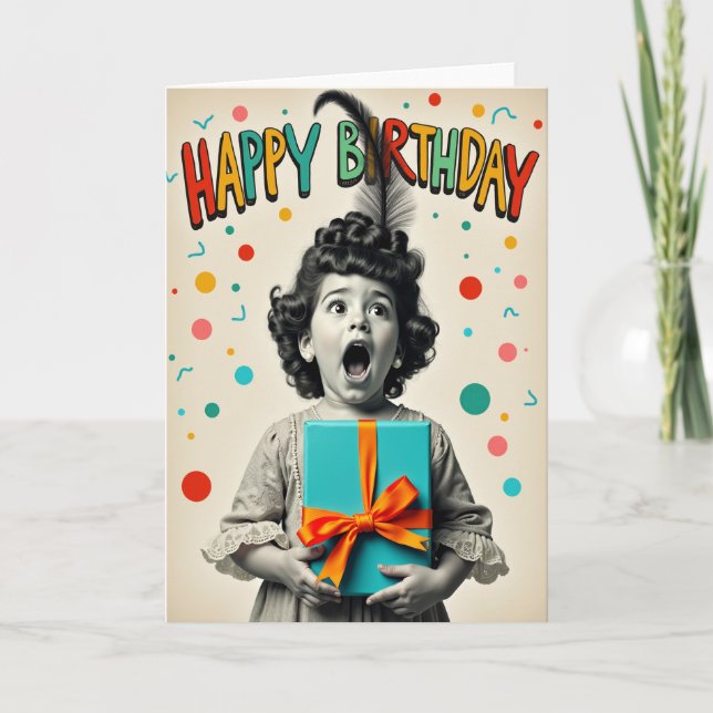 Grayscale Wonder Birthday Card (Front)