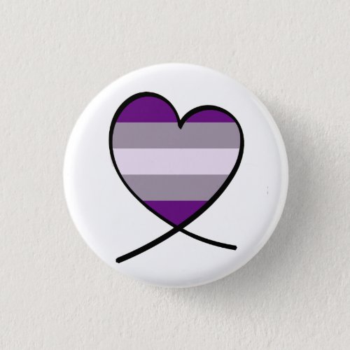 Graysexual Pride Heart Button