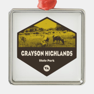 Grayson Highlands State Park Virginia Metal Ornament