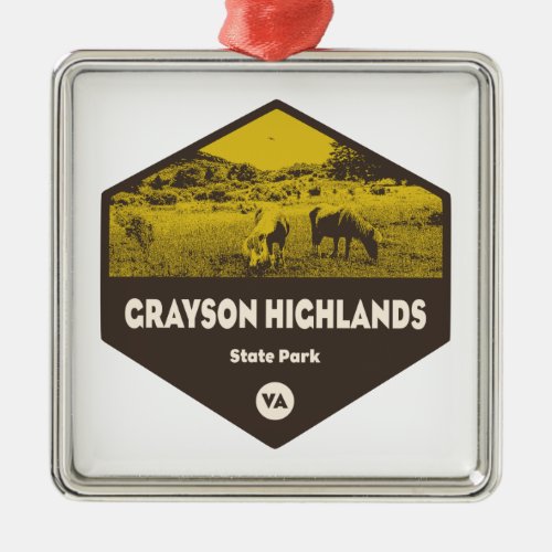 Grayson Highlands State Park Virginia Metal Ornament