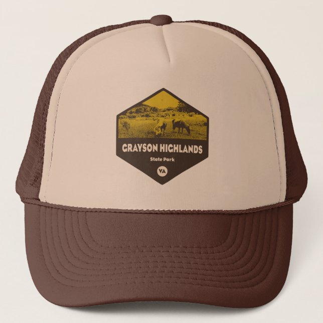 Grayson Highlands State Park Virginia Trucker Hat (Front)