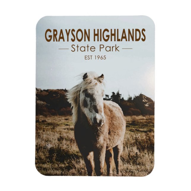 Grayson Highlands State Park Virginia Watercolor Magnet (Vertical)