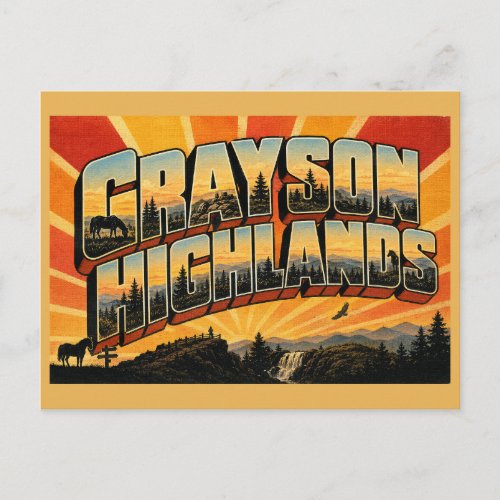 Grayson Highlands State Park Wild Ponies Mountain Postcard
