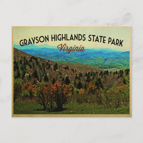 Grayson Highlands Virginia Postcard