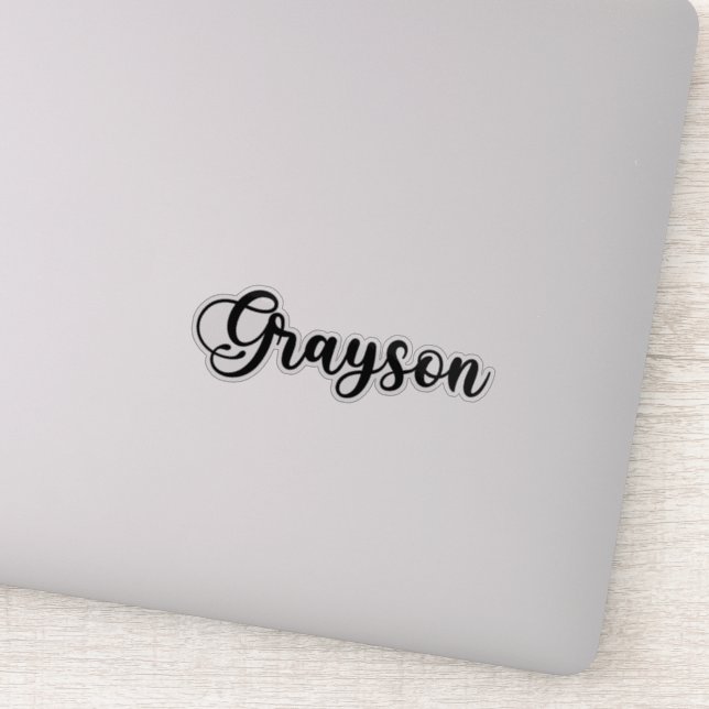 Grayson Name - Handwritten Calligraphy Sticker (Detail)