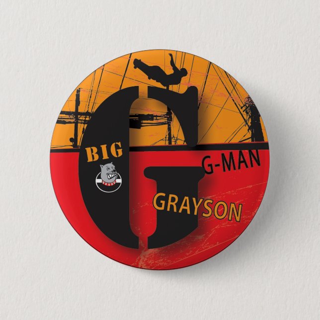 grayson pinback button (Front)