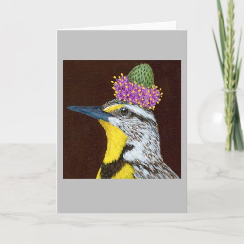 Grayson the western meadowlark greeting card