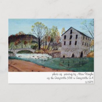 Graysville Mill -grandpa's Painting Postcard by Bahahahas at Zazzle