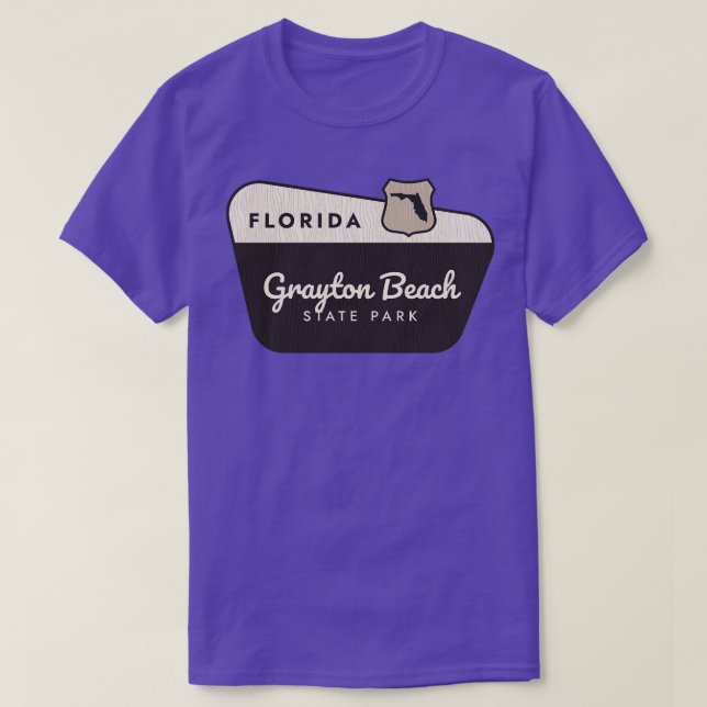 Grayton Beach State Park Florida Welcome Sign T-Shirt (Design Front)