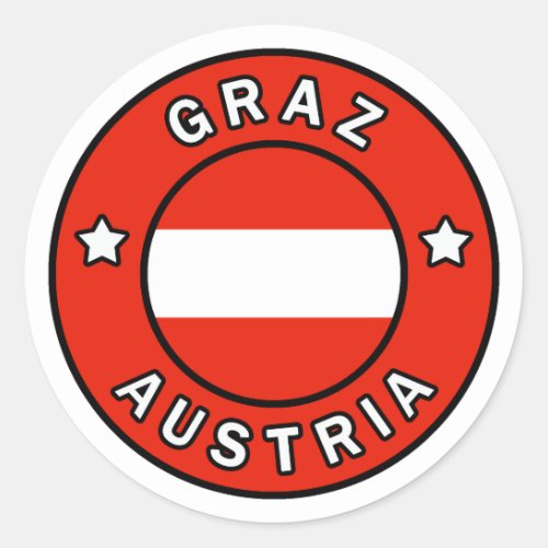 Graz Austria Classic Round Sticker
