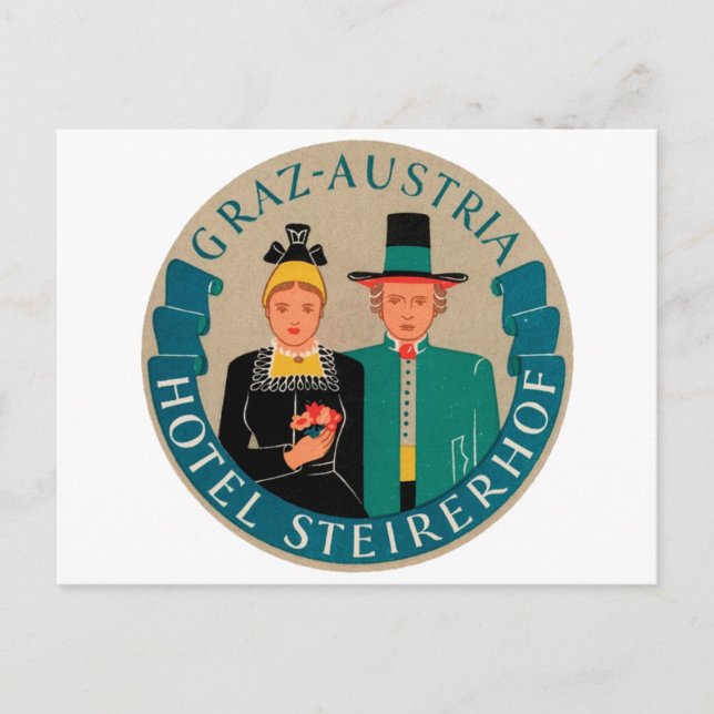 Graz Austria Hotel Steirerhof Postcard (Front)