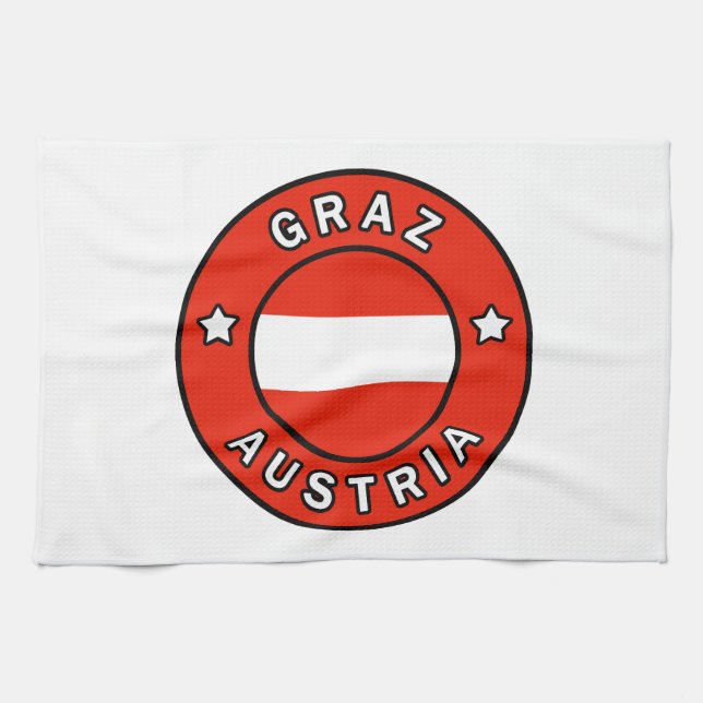 Graz Austria Kitchen Towel (Horizontal)