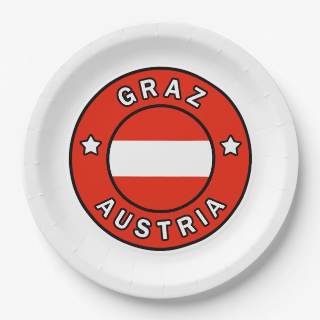 Graz Austria Paper Plates (Front)