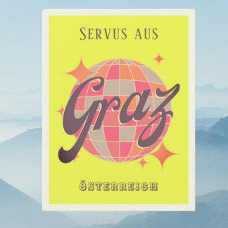 Graz Österreich Austria neon disco Postcard