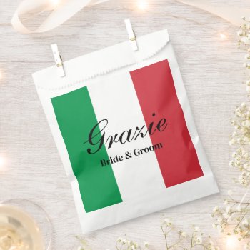 Grazie Italian Flag Of Italy Wedding Party Favor Bag by iprint at Zazzle