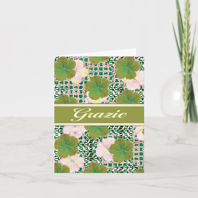 Grazie Italian Thank You card (Front)