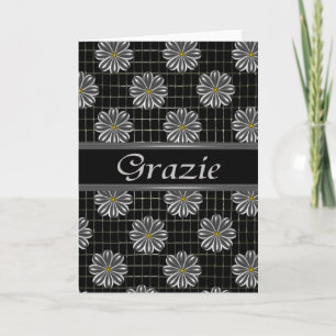Grazie Italian You Thank Letterpress Thank You Card