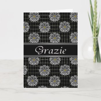Grazie Italian You Thank Thank You Card by ValxArt at Zazzle