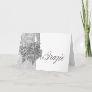 Grazie La Sfe di Sabbia Wedding Thank You Card