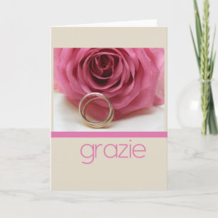 Grazie La Sposa di Sabbia Wedding Letterpress Thank You Card