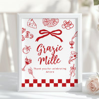 Grazie Mille Thank you for coming Favors Italian