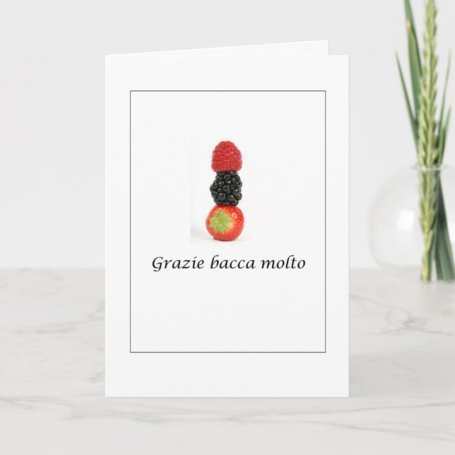 Grazie Thank You in Italian Card (Front)