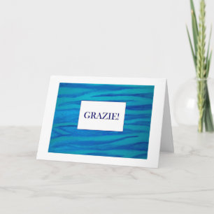 Grazie Thank You in Italiano card