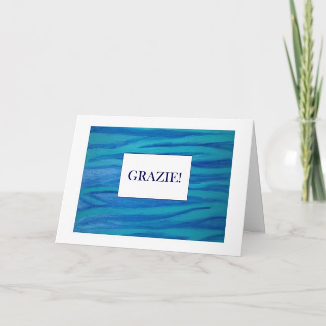 Grazie Thank You in Italiano card (Front)