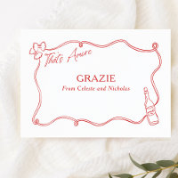Grazie That's Amore Italian Hand Drawn Wedding