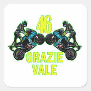 grazie vale square sticker