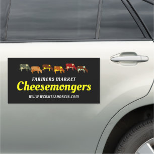 Grazing Cows, Cheesemonger Car Magnet
