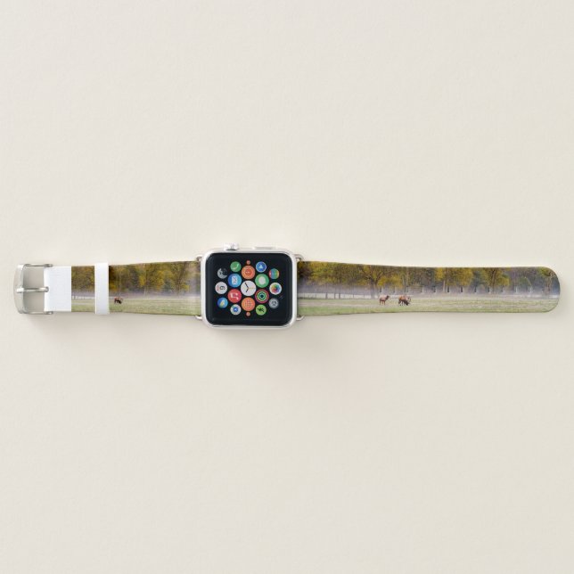Grazing Elk Couple Apple Watch Band Set (Front)