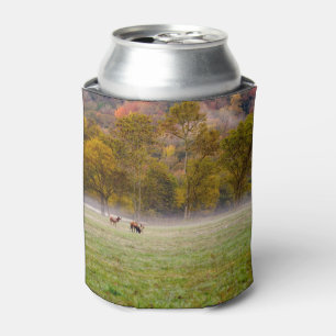 Grazing Elk Couple Can Cooler