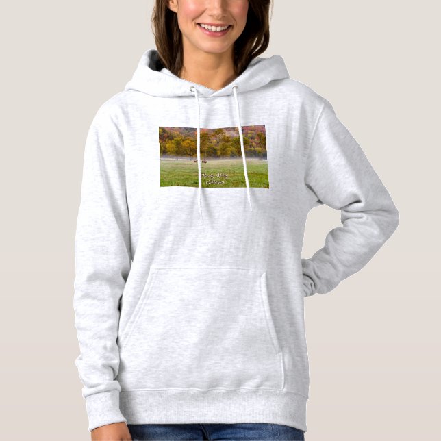 Grazing Elk Couple Hoodie (Front)