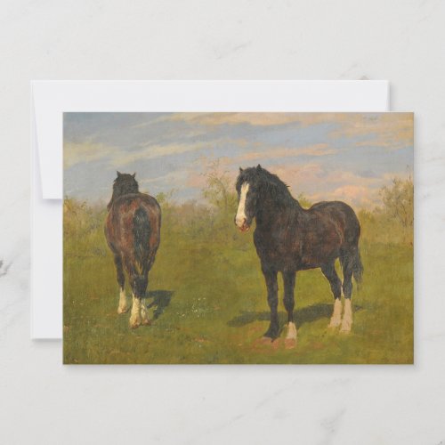 Grazing Horses by Rosa Bonheur Card