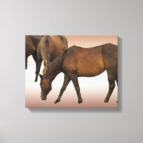 Grazing Horses Canvas Print