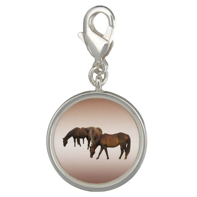 Grazing Horses Charm (Front)