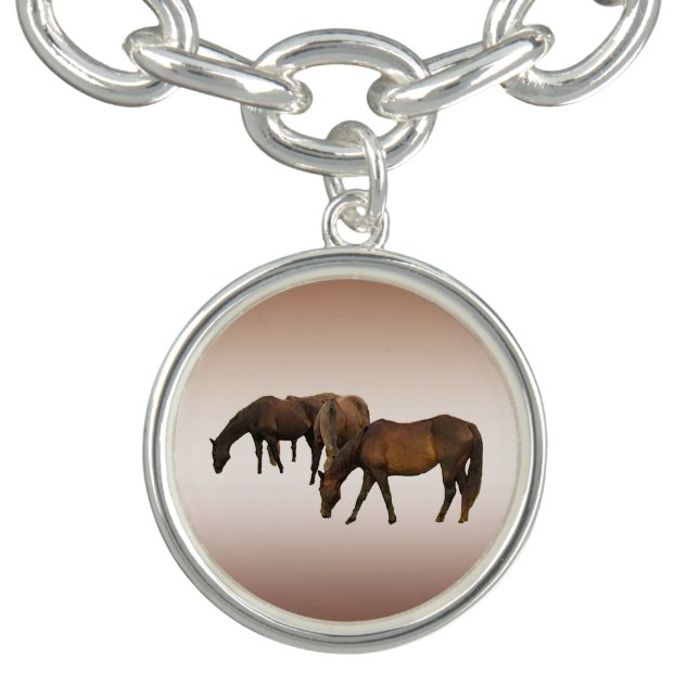 Grazing Horses Charm Bracelet (Design)