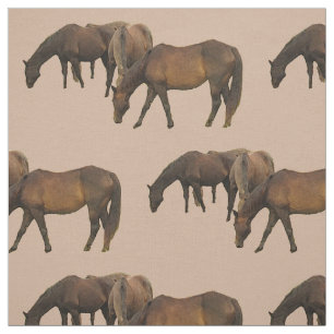 Grazing Horses Fabric