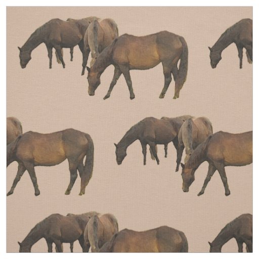 Grazing Horses Fabric