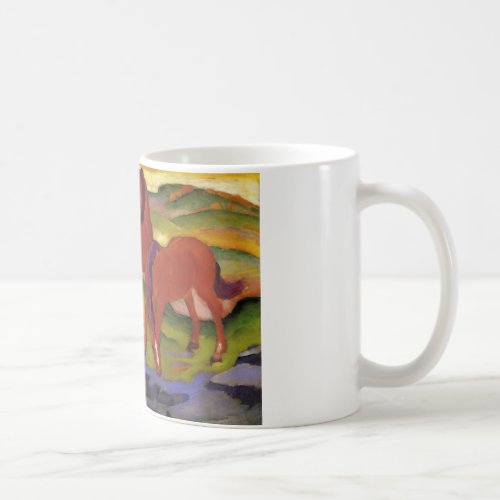 Grazing Horses IV The Red Horses by Franz Marc Coffee Mug