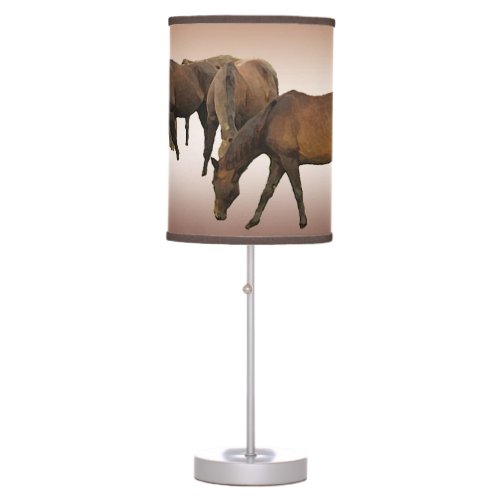 Grazing Horses Table Lamp