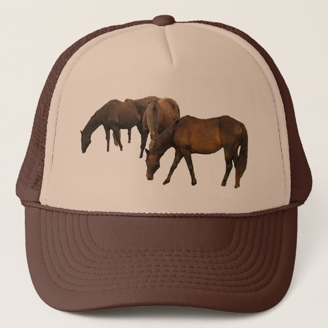 Grazing Horses Trucker Hat (Front)