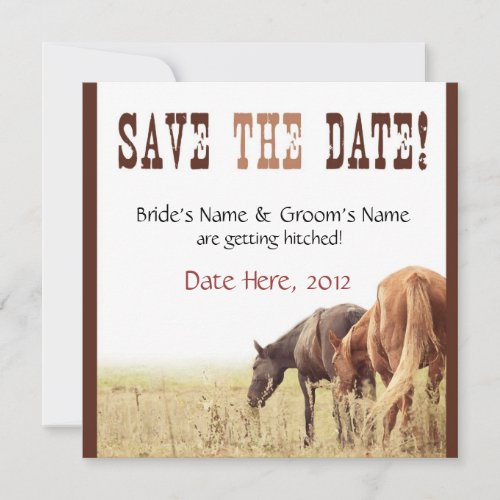 Grazing Horses _ Wedding Invite